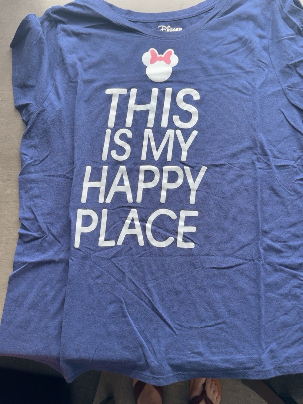 Disney Girls' Blue "This Is My Happy Place" Tee